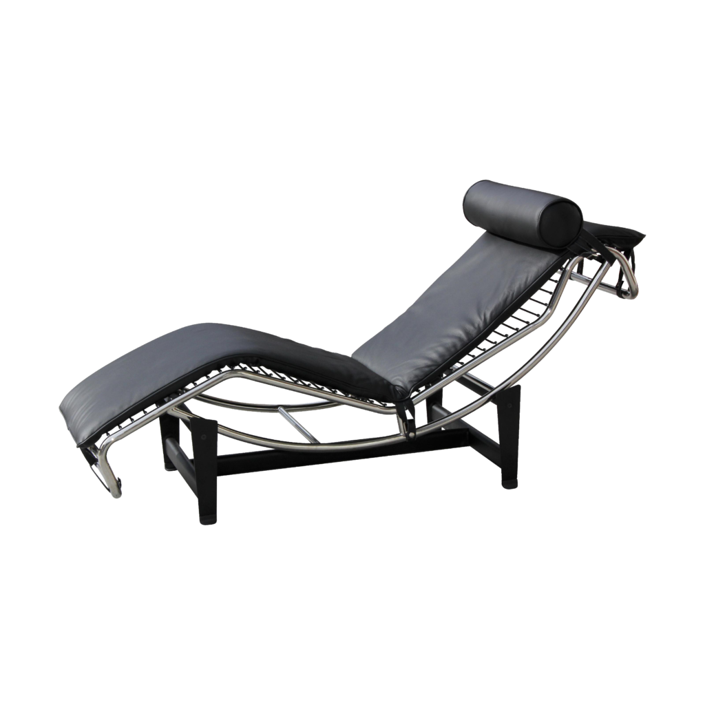 Lounge chair in black Italian leather Shadeflair